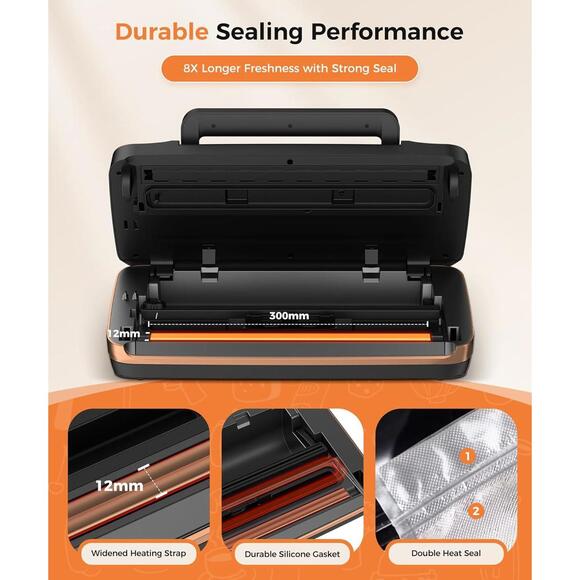 New 95Kpa Powerful Commercial Full Automatic Vacuum Sealer Machine Food Saver - Picture 6 of 8